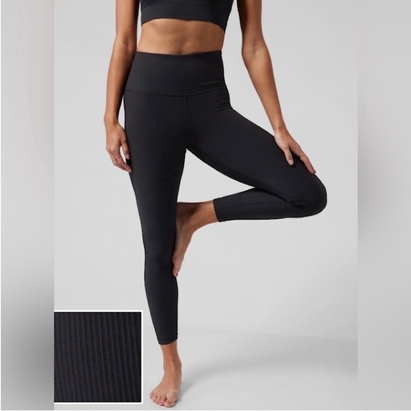 Athleta | Elation Rib Tight Legging in Black Size Small - Picture 1 of 7